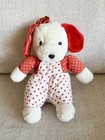 Vintage 1994 Ace Novelty Plush Dog Red White Polka Dot Puppy Stuffed Animal 13   