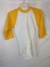 Vintage Youth Raglan T-shirt Medium Baseball 70s Russell Athletic Gold Nwot