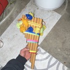 Bamboo Pan Flute With Colorful Pom Pom Decorations  Lightweight
