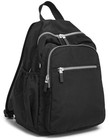 Dokudoku Small Nylon Backpack Mini Casual Daypack Lightweight Backpack Black