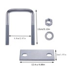 4 Pack Leaf Spring Clamp Kit With 3  Clamps For Silver 