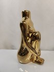 Modern Gold Ceramic Silhouette Vase Abstract Art Sculpture Bellissima 