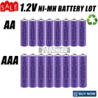 1 2v Aa Aaa Rechargeable Batteries Battery For Garden Solar  Light Lot Usa