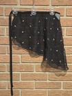 Childs Capezio Tie Wrap Dance Ballet Skirt Black With Pink Roses One Size Hi Lo