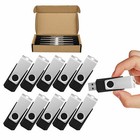 10 Pack 128mb Flash Drive Bulk Usb2 0 Memory Stick Pen Thumb Drive Swivel U Disk