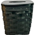 Longaberger Black Tall Tissue Basket With Woodcrafts Lid 2012