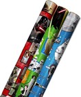 Hallmark Star Wars Wrapping Paper With Cut Lines On Reverse  3-pack  60 Sq  Ft 