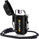 Electric Lighter Windproof Dual Arc Usb Rechargeable Flameless Plasma Lighter   