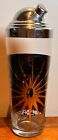Vintage Fred Press Starburst Sun   Moon Cocktail Drink Shaker Gold Black Mcm
