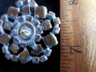 Outstanding  Czech Vintage Style Glass Rhinestone Button   Pink   Crystal
