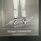 Michael Schumacher Signed Autographed Team Card Promo Formula F1 Racing Mercedes