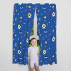 Franco Kids Baby Shark Room Window Curtains Drapes Set  82 In X 63 In