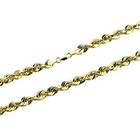 10k Yellow Gold 5mm Diamond Cut Rope Chain Link Necklace Mens Womens 20 