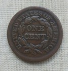 1852 Large Cent Braided Hair One Cent Coin