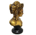 Vintage Bust Victorian Antique 16x11  Gold Bronze Toned Heavy Plaster Statue