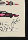 Helio Castroneves Signed Four Time Indy 500 Winner 18x12 Limited Edition Print