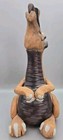 Vintage Cute Terracotta Dragon Oil Burner Diffuser Orange   Purple Signed 1987