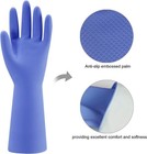 Rubber Kitchen Dishwashing Gloves - 4 Pairs Colorful Reusable Household Cleaning