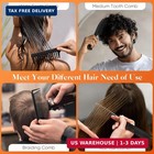 Salonsilk 4pcs Professional Hair Comb Set Wide Tooth Rat Tail Barber