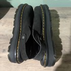 Black Dr  Martens Suede Slingback Platform Mules