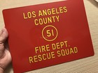 Emergency  Squad 51 Door Replica Reflective Handcrafted Sign Randy Mantooth
