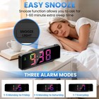 7 7  Black Mirror Finish Projection Alarm Clock Usb  Led Digital Temperature Dis