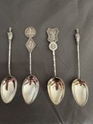 Four Chinese Export Silver Spoons C1920 Antique