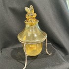 Vintage Rare Yellow Glass Wasp Insect Fly Trap Catcher - Bee Finale Stopper