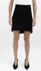 Scanlan Theodore Crepe Knit  Skirt Black A Line Designer Mini Size 10
