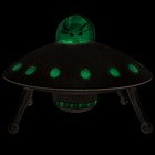 Toys Alien Glow-in-the-dark Ufo Space Ship And Bendable Action Figure Toy