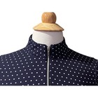 Dover Saddlery Coolblast Long Sleeve 1 4 Zip Navy White Polka Dot Juniors Xl