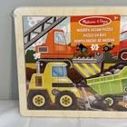 Melissa   Doug Wooden Jigsaw Puzzle Construction Vehicles 12 Pieces Age 3 