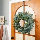 24  Faux Seeded Eucalyptus Wreath - Hearth   Hand With Magnolia