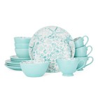 Venice Teal Stoneware 16-piece Dinnerware Set