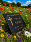 Personalised Engraved Black Granite Memorial Grave Marker Plaque Cemetery Stone