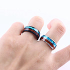 Wholesale 30 50pcs Top 8mm Wood Design Rings Men Fashion Stainless Steel Jewelry