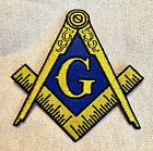 Lot Two Masonic Logo Patches Embroidered Iron-on Freemason Square Compass Mason