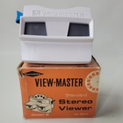 Vintage Gaf View-master Model G Red White Stereo Viewer Box   5 Reel Packets
