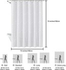 Chevron Extra Long White Boho Shower Curtain 72x78 Inches  Fabric Shower Curt   