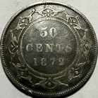 Newfoundland - Queen Victoria - Silver 50 Cents - 1872h - Km-6 - Mintage 48 000 