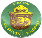 Smokey The Bear     Prevent Forest Fires     Vintage Porcelain Advertising Sign