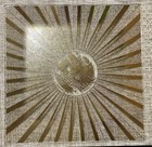 Vintage Mid Century Modern Georges Briard 22k Gold Glass Tray Platter