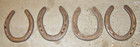 Set Of 4 Vtg Iron Horseshoes Country Western Horse Shoe Country Decor Repurpose