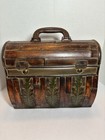 Wooden Treasure Chest Wood Keepsake Trunk With Butterfly Clasp