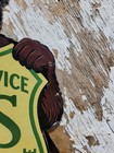 Vintage Smokey Bear Porcelain Sign Rare Old Forest Service National Park Diecut 