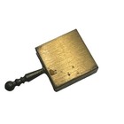 Vintage Mother Of Pearl And Brass Square Cigarette Compact Purse Pocket Ashtray