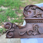 Antique Hand Carved Wood Pediment 41 3 4  X 12 3   Tall In The Center