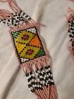 Vintage Native American Indian Seed Beaded Ceremonial Sash Belt  6-feet 