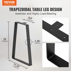 Vevor 16 Inch Trapezoid Solid Steel Furniture Legs Set Of 2for Diy Coffee Tables