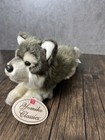 Russ Berrie Yomiko Classics Grey Wolf Plush Stuffed Animal 12    Realistic Nwt